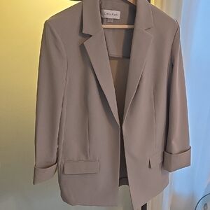 Calvin Klein Women's Light Gray Blazer